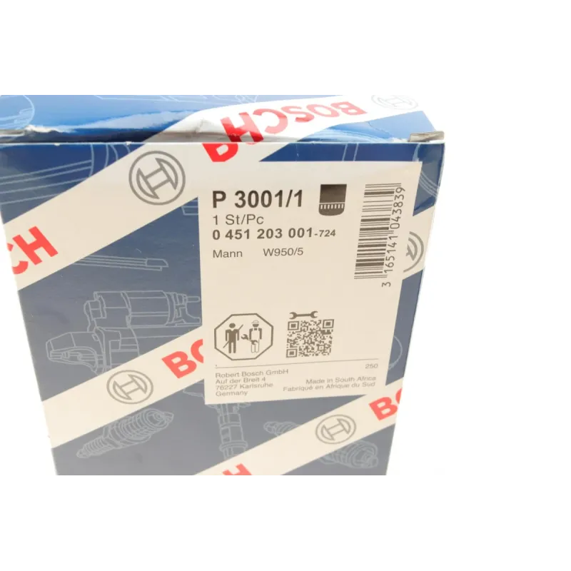 Фільтр масляний BOSCH 0 451 203 001 для Ford Ranger 2.5 TD 1999-2006, Nissan Pathfinder 3.0 4WD 1986-1989, зовнішній діаметр 93 мм