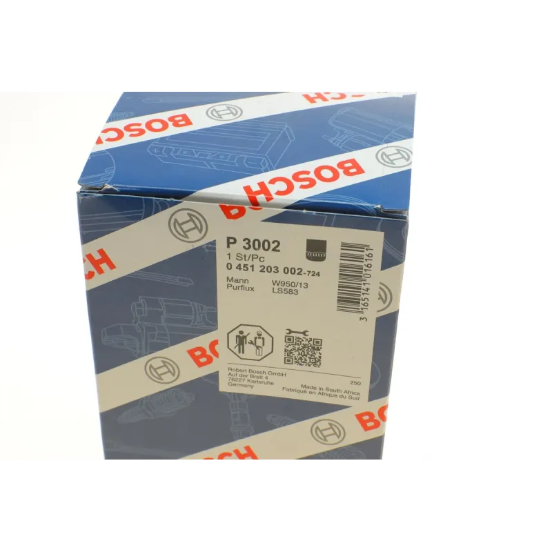 Фільтр масляний BOSCH 0 451 203 002 для Volvo B10, F6, FL4, New Holland TM, TS