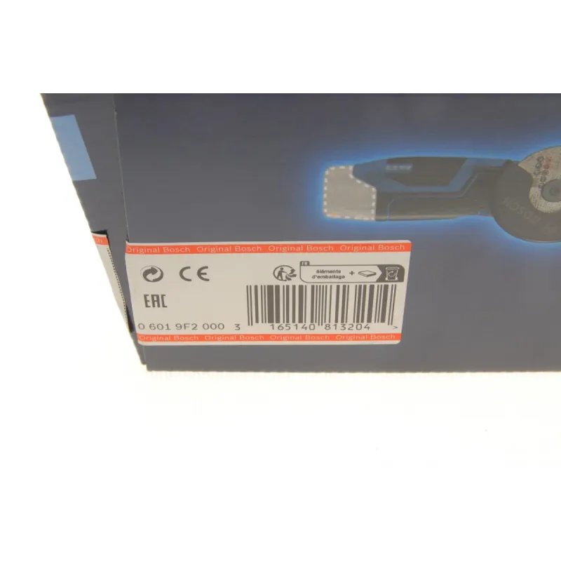 Шліфмашина акумуляторна кутова BOSCH 0 601 9F2 000 19500 об/хв 76 мм (без АКБ)