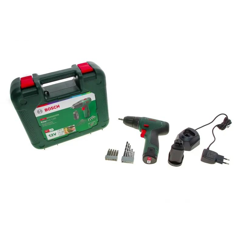 Шуруповерт акумуляторний EasyDrill 1200 (12V) з комплектом біт та свердел