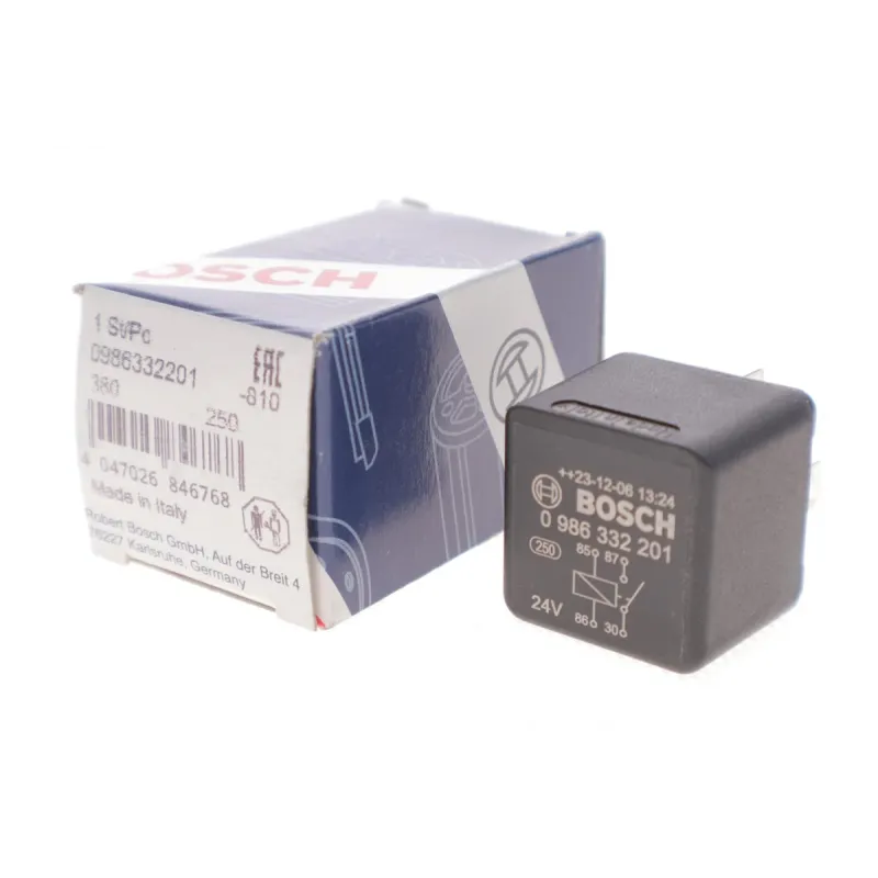 Реле багатофункціональне BOSCH 0 986 332 201 (24V) для Daf, Ford, Liebherr, Mercedes-Benz, Volvo