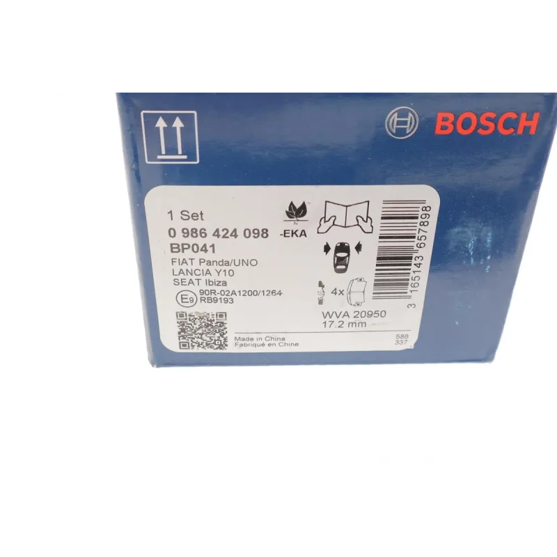 Колодки гальмівні (передні) Fiat Panda/Regata/Seat Ibiza/Terra 81-04 (Bosch)