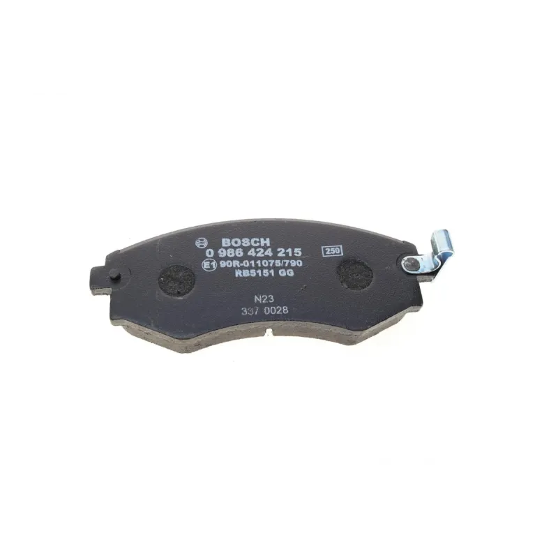 Колодки гальмівні передні BOSCH 0 986 424 215 для Hyundai Elantra III 2000-2006, Kia Magentis I 2001-2005, Ssangyong Rexton 2002-, 16.8 мм