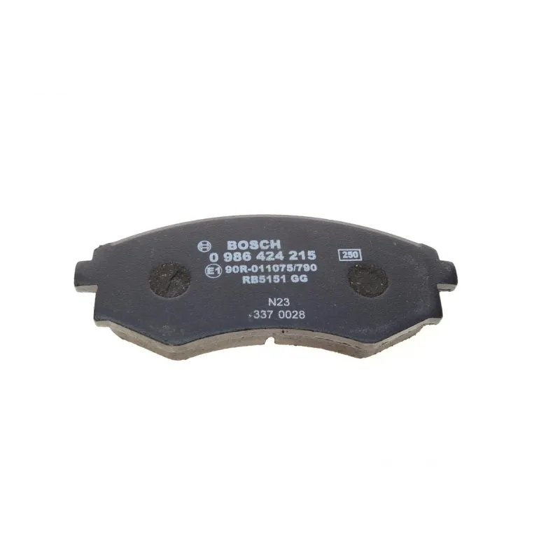 Колодки гальмівні передні BOSCH 0 986 424 215 для Hyundai Elantra III 2000-2006, Kia Magentis I 2001-2005, Ssangyong Rexton 2002-, 16.8 мм