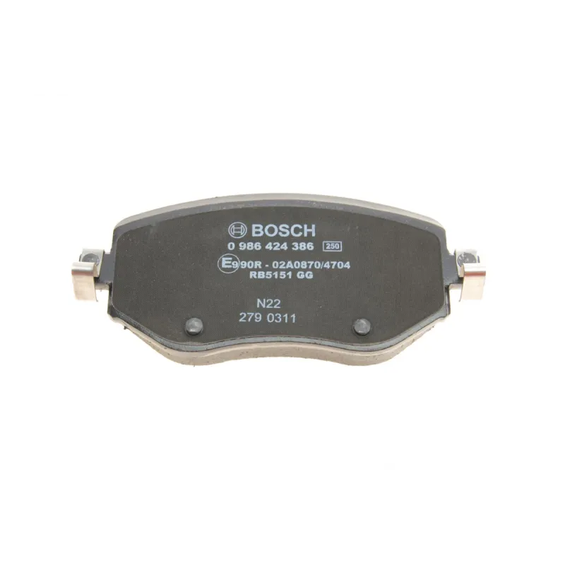 Колодки гальмівні передні BOSCH 0 986 424 386 для Renault Megane IV 2015- 129.1x58.3 мм