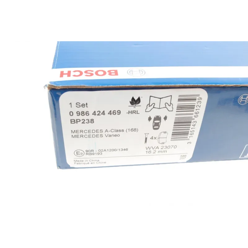Колодки гальмівні передні BOSCH 0 986 424 469 для Mercedes-Benz A-Class W168 1997-2004