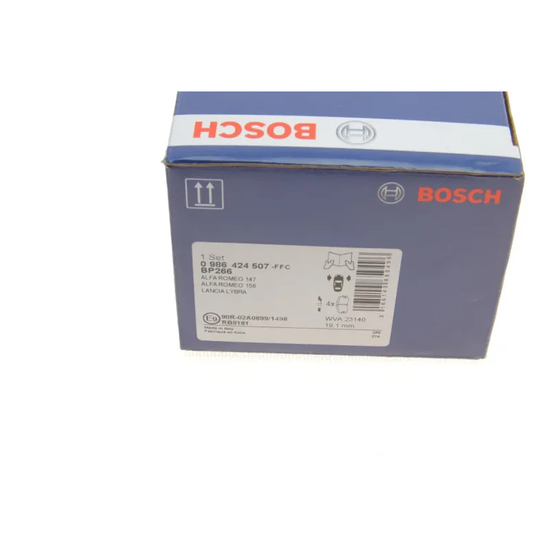Колодки гальмівні передні BOSCH 0 986 424 507 для Alfa Romeo 147/156, Lancia Lybra 1997-2006