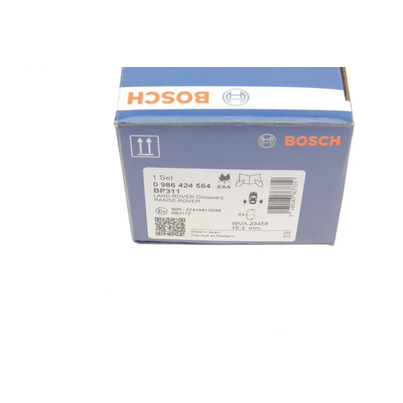 Колодки гальмівні задні BOSCH 0 986 424 564 для Land Rover Range Rover II (LP) 1994-2002, Discovery II (LJ, LT) 1998-2004