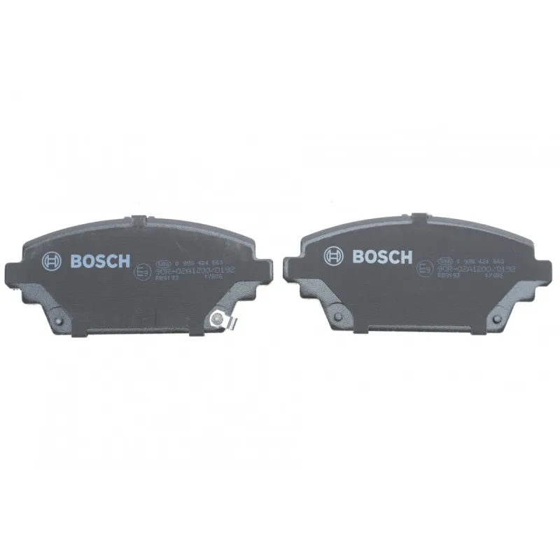 Колодки гальмівні передні BOSCH 0 986 424 663 для Honda Accord VI 1998-2003 (131.9x58.5 мм)