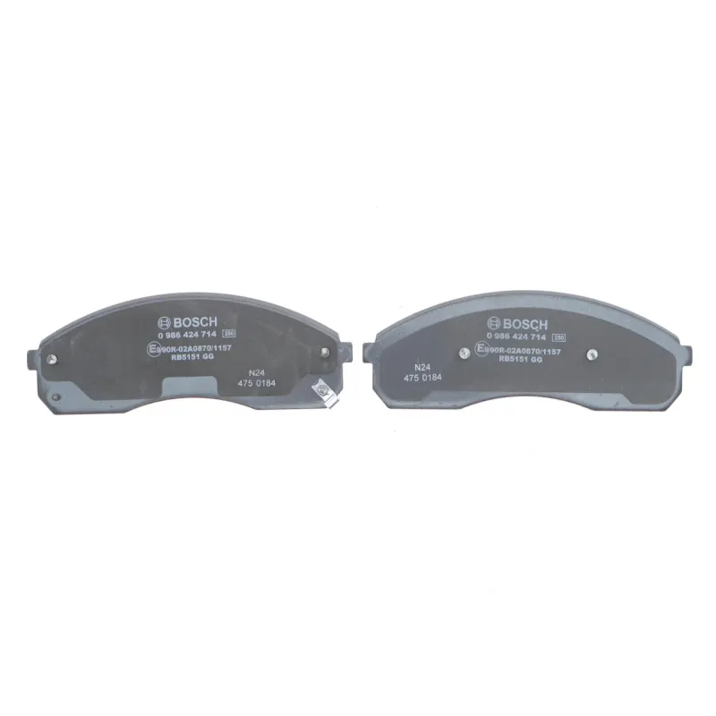 Колодки гальмівні передні BOSCH 0 986 424 714 для Kia Carnival GQ 1999-2007, K2500, Pregio 2.5-2.9 1997- 154.7x56.2 мм
