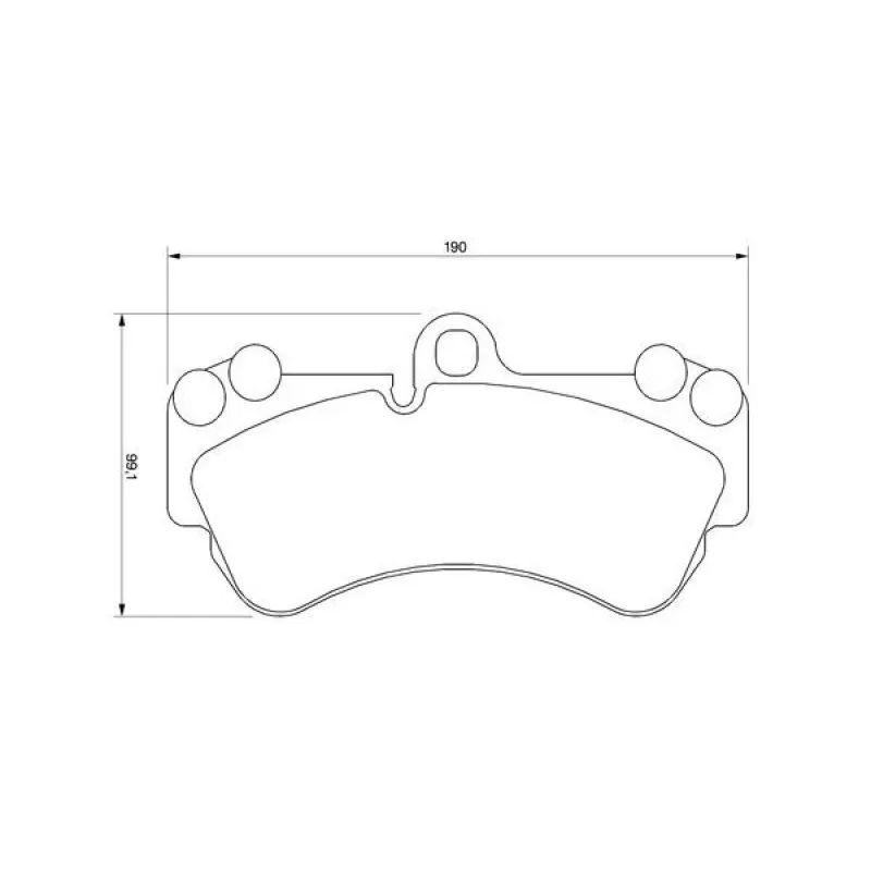 Колодки гальмівні (передні) Porsche Cayenne/VW Touareg 02-10 (Brembo) (190x99,1)