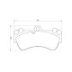 Колодки гальмівні (передні) Porsche Cayenne/VW Touareg 02-10 (Brembo) (190x99,1)