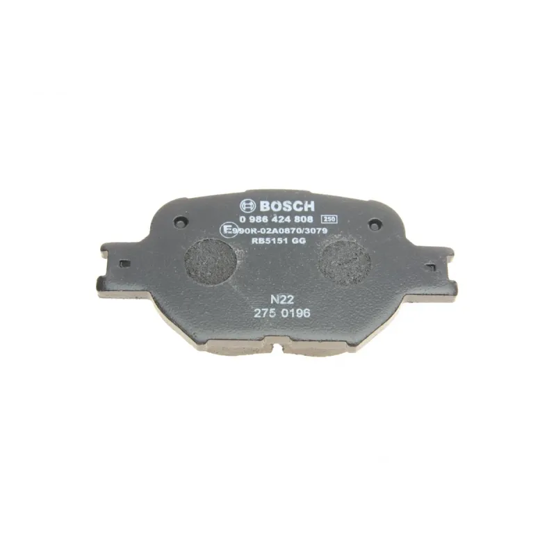 Колодки гальмівні передні BOSCH 0 986 424 808 для Toyota Corolla 2001-2007, Celica 1999-2005, 17.3 мм