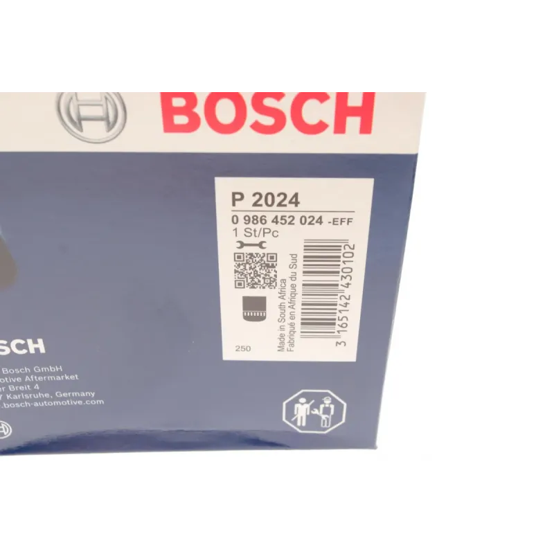 Фільтр масляний BOSCH 0 986 452 024 для Nissan Almera, Patrol, Primera 1.7-2.8 1980-2000, 93x98 мм