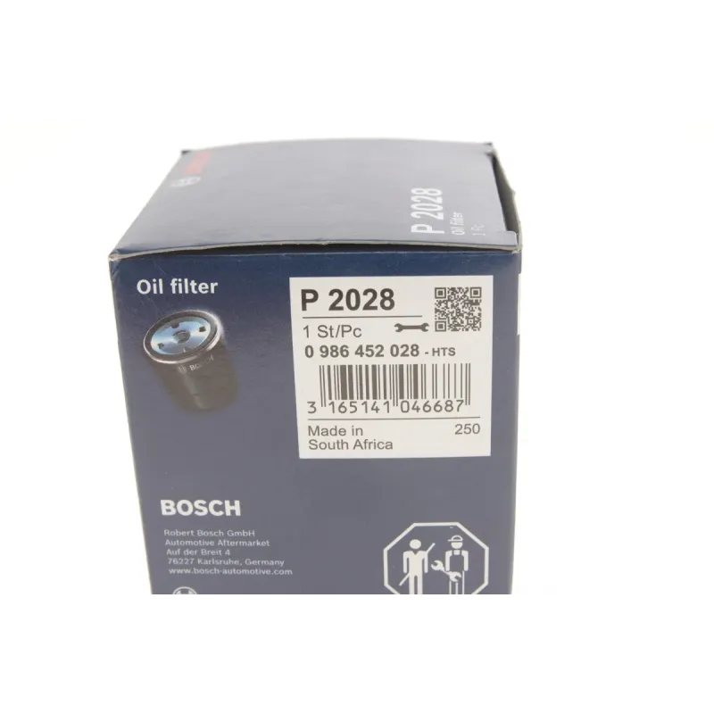 Фільтр масляний BOSCH 0 986 452 028 для Toyota Corolla 1.3-1.8 1989-, Daihatsu Charmant, Camry