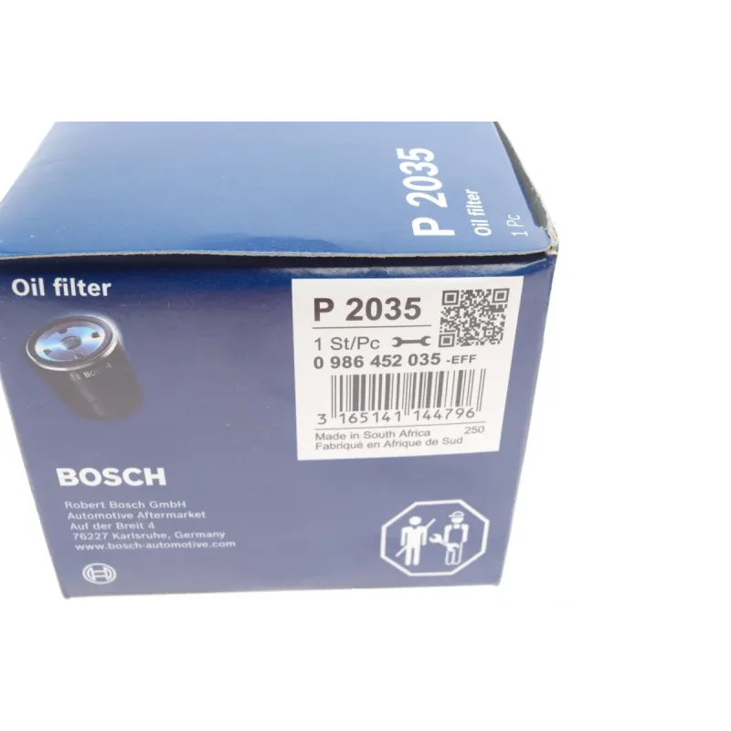 Фільтр масляний BOSCH 0 986 452 035 для Nissan Micra K10 1982-1992, Pathfinder 1986-1995, 82x72 мм