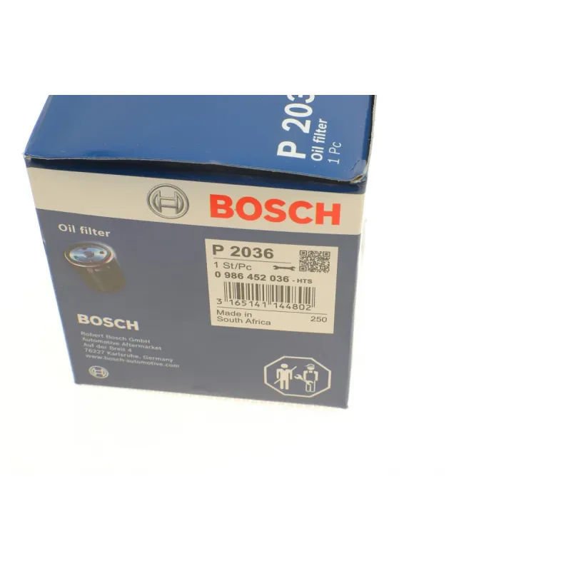 Фільтр масляний BOSCH 0 986 452 036 для Honda Accord 1.6-2.0i 1983-1998, M 20x1.5