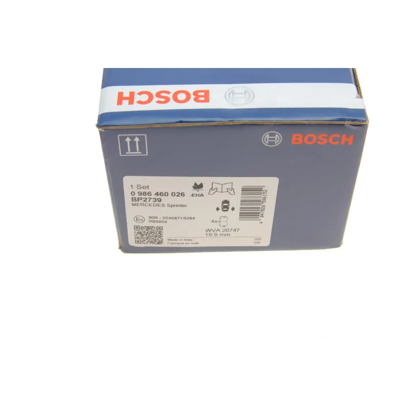 Колодки гальмівні задні BOSCH 0 986 460 026 для Mercedes-Benz Sprinter W907/W910 2018- 148.6x54.5x19.9 мм