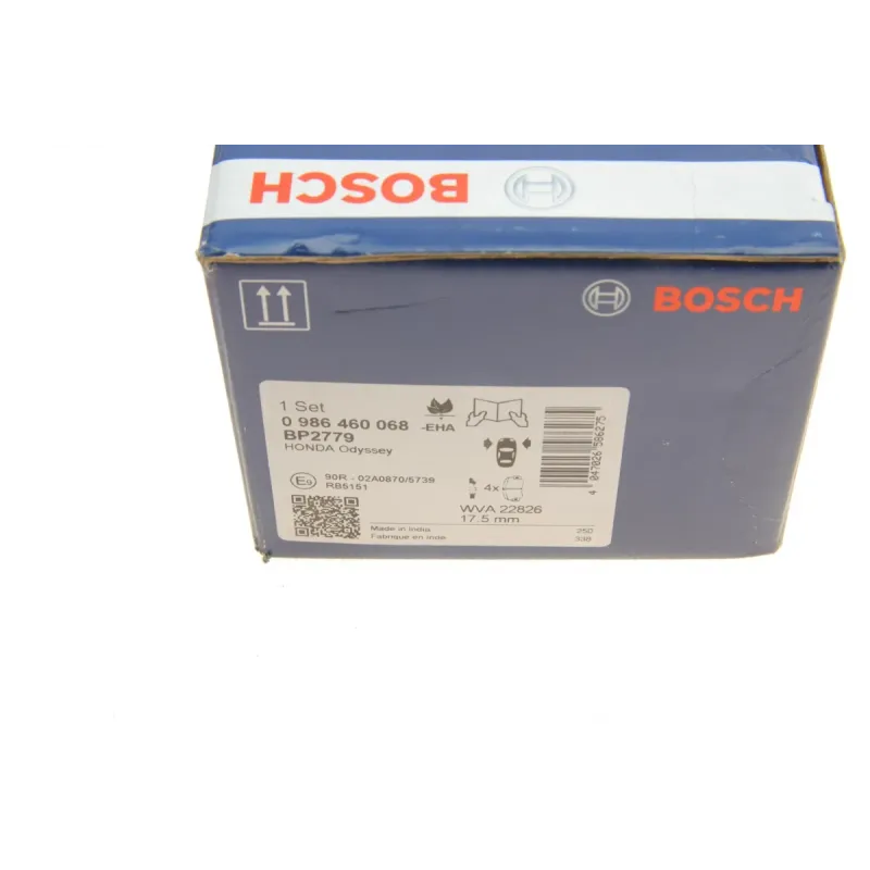 Колодки гальмівні передні BOSCH 0 986 460 068 для Hyundai i30 11-, Kia Cee'd 12-18, 171x58x17.5 мм