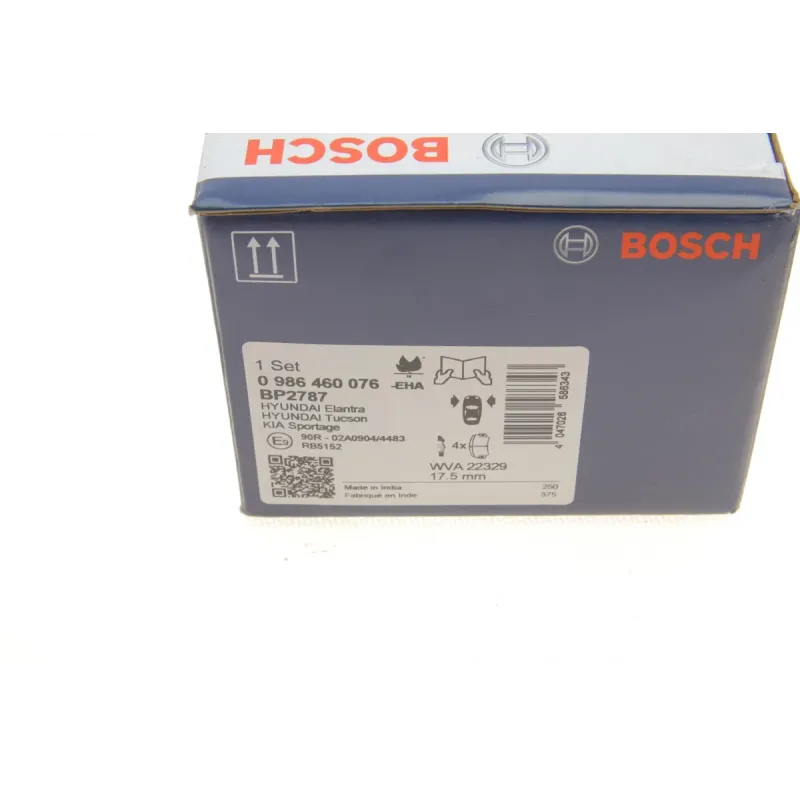 Колодки гальмівні передні BOSCH 0 986 460 076 для Hyundai Tucson (TLE) 1.6-2.0 2015-2020