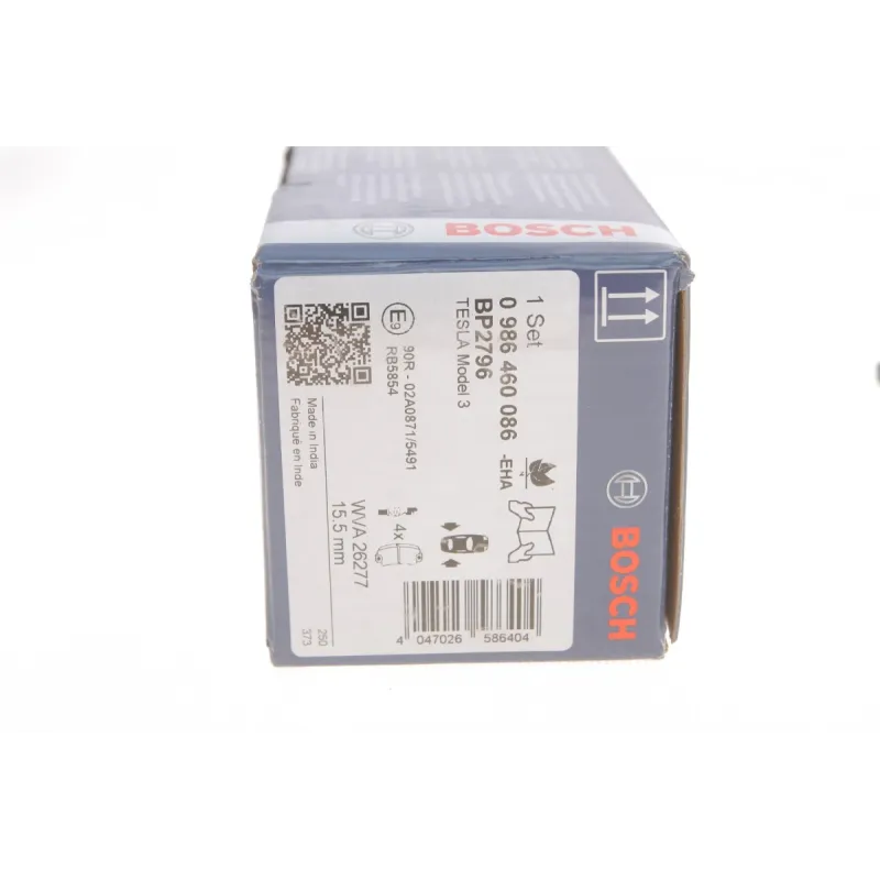 Колодки гальмівні задні BOSCH 0 986 460 086 для Tesla Model 3 2017-, Model Y 2019-
