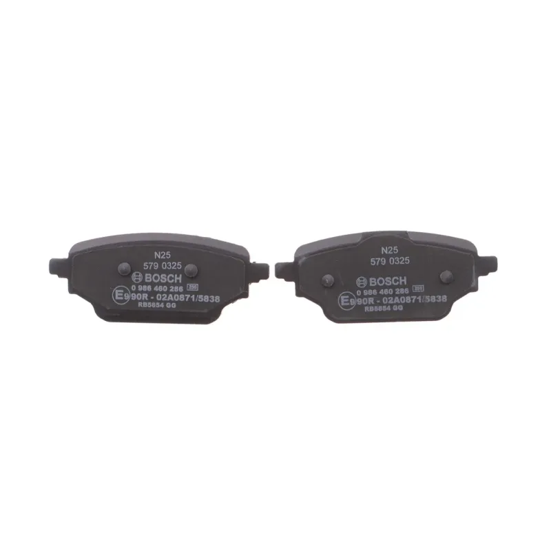 Колодки гальмівні задні BOSCH 0 986 460 286 для Renault Express 1.6 SCe/1.5 dCi 2021-, 102.2x42x17.3 мм