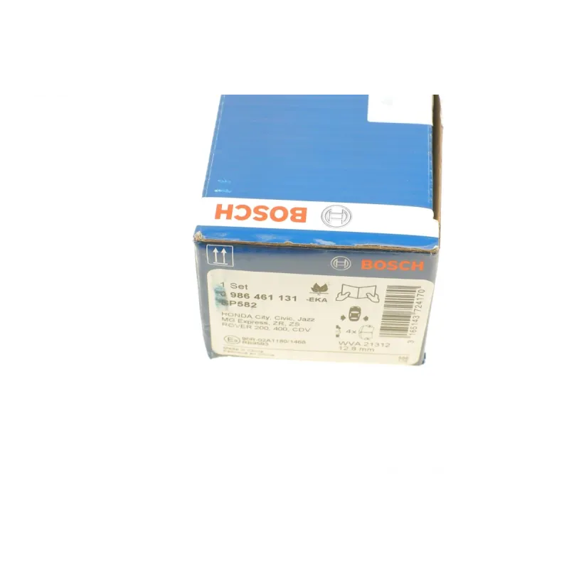 Колодки гальмівні задні BOSCH 0 986 461 131 для Honda Civic V/VI, CRX II, Prelude III 89,2x35x12,8 мм