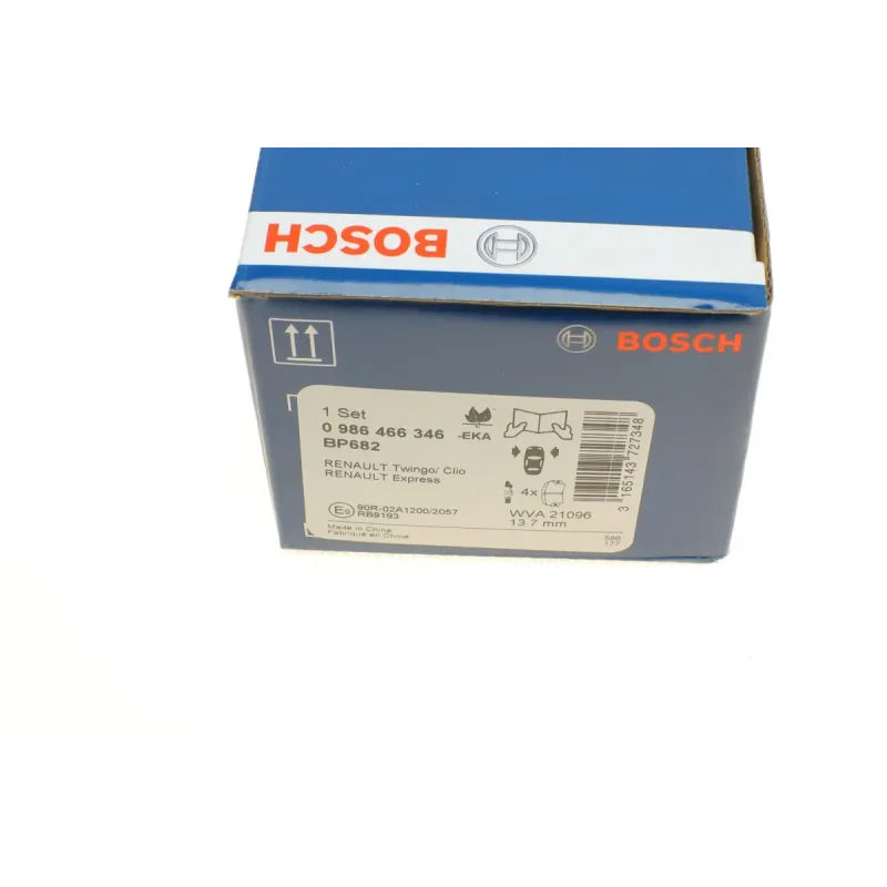 Колодки гальмівні передні BOSCH 0 986 466 346 для Renault Twingo I C06_ 1993-2007 105.2x54.9x14.5 мм