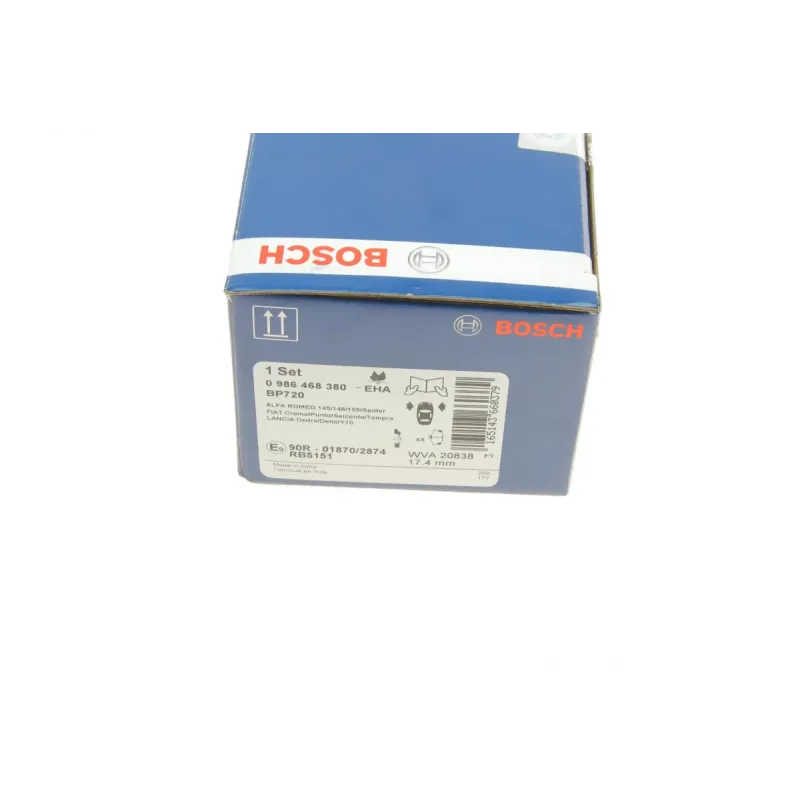 Колодки гальмівні передні BOSCH 0 986 468 380 для Fiat Punto, Panda, Renault 12