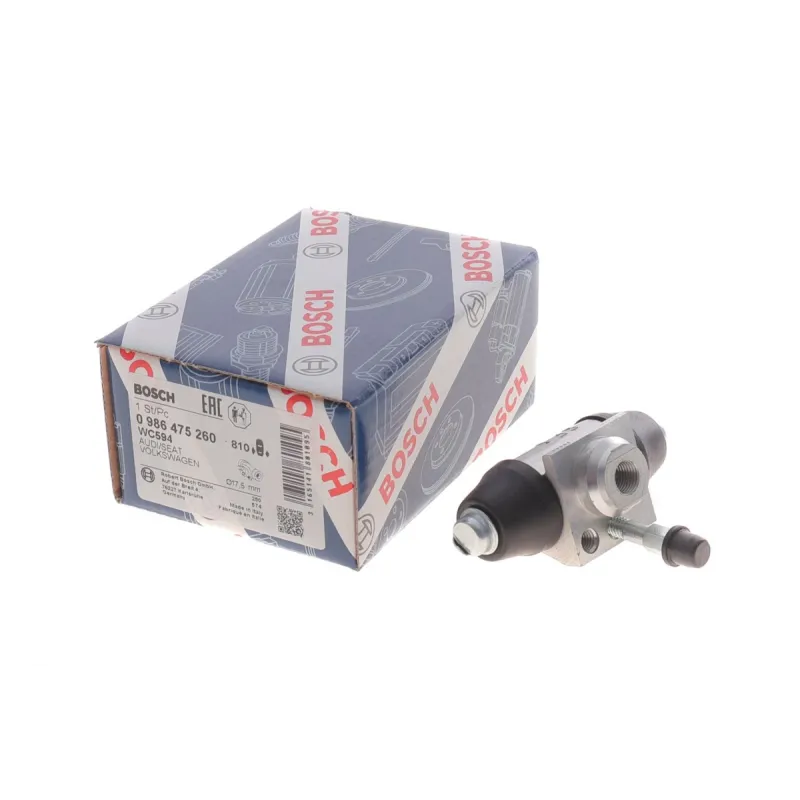 Циліндр гальмівний задній BOSCH 0 986 475 260 для Audi 100/A2, VW Golf/Passat, діаметр 17.5 мм