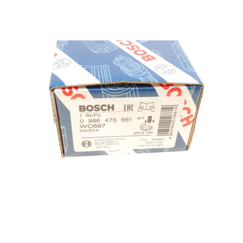 Циліндр гальмівний задній BOSCH 0 986 475 661 для Kia Rio, Mazda 323, 626, 17.4 мм