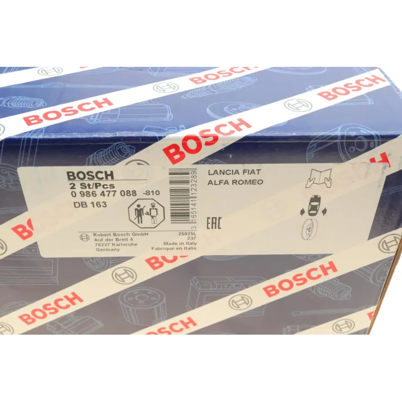 Барабан гальмівний задній BOSCH 0 986 477 088 для Fiat Doblo 2001-, Ø 268 мм