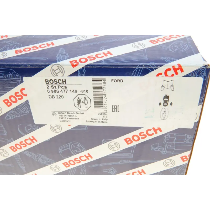 Барабан гальмівний задній BOSCH 0 986 477 149 для Ford Fiesta/Fusion, Mazda 2 (203x243x92.5 мм)