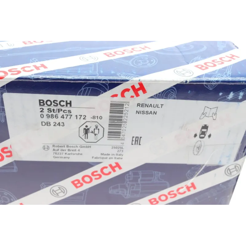 Барабан гальмівний задній BOSCH 0 986 477 172 для Renault Kangoo 1997-, 203.3x50 мм
