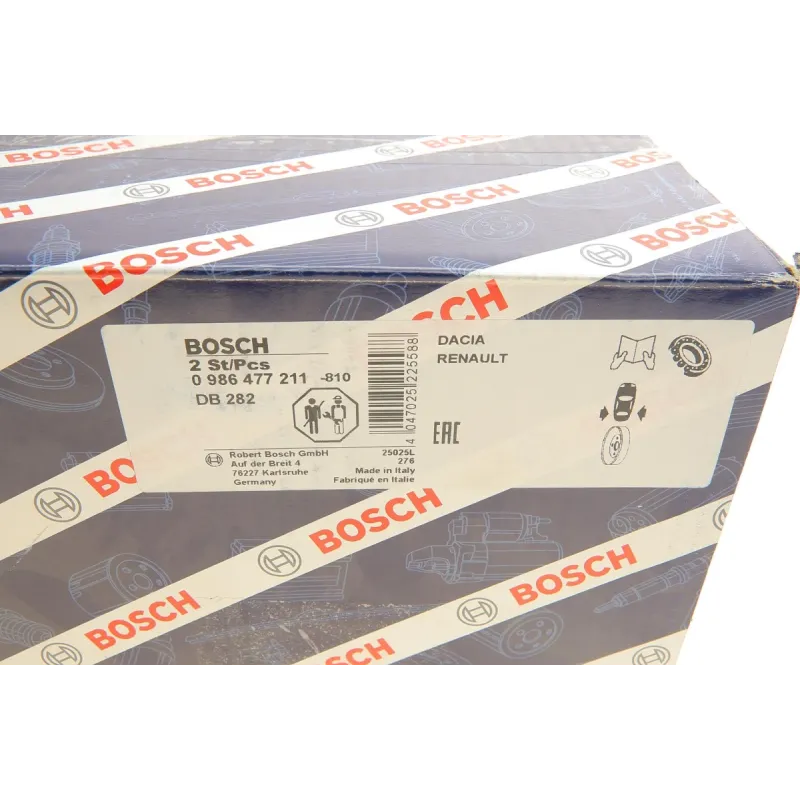Барабан гальмівний задній BOSCH 0 986 477 211 для Dacia Logan/Sandero 203.3x50.5 мм (з підшипником)