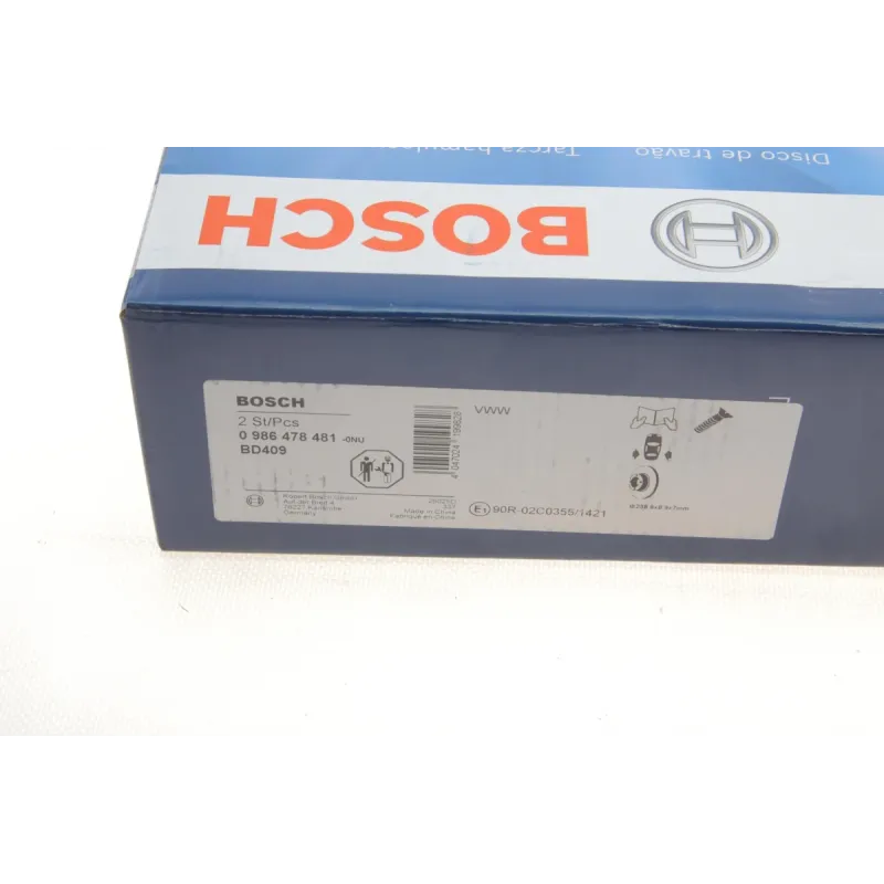 Диск гальмівний задній BOSCH 0 986 478 481 для Audi A3/TT, Skoda Octavia, VW Golf IV 238.9x8.9 мм