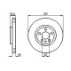 Диск гальмівний передній BOSCH 0 986 478 812 для Citroen Jumpy, Fiat Scudo, Peugeot Expert 281x26 мм