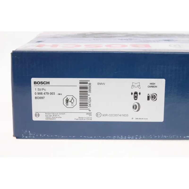 Диск гальмівний передній BOSCH 0 986 479 003 для BMW 7 (E65/E66/E67) 2001-2008, 348x30 мм