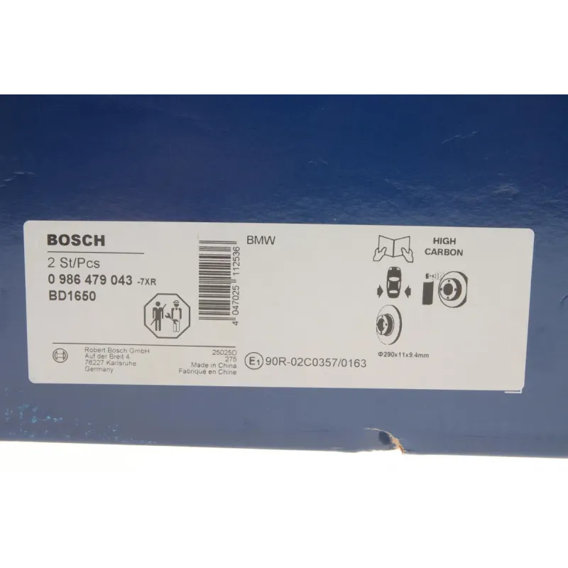 Диск гальмівний (задній) BMW 1 (F20/F21)/ 2 (F22/F23) 11- (290x11)