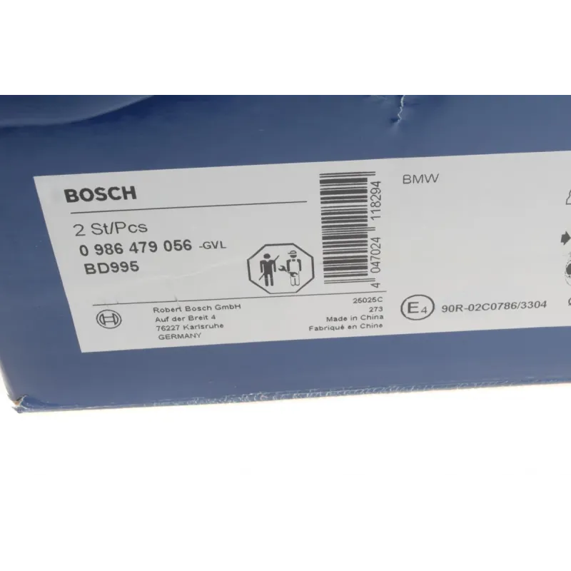 Диск гальмівний задній BOSCH 0 986 479 056 для BMW 5 (E60) 2003-2010, 320x20 мм