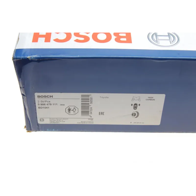Диск гальмівний передній BOSCH 0 986 479 111 для Toyota RAV 4 II 2000-2005 (275x25 мм)