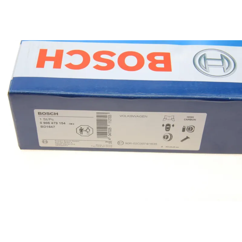 Диск гальмівний передній BOSCH 0 986 479 154 для Volkswagen Amarok 2010-, 303x28 мм