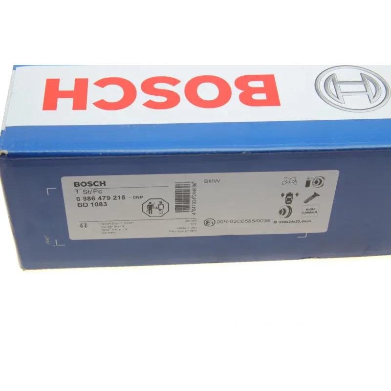 Диск гальмівний передній BOSCH 0 986 479 215 для BMW 1 (E81/E87) 3 (E90-E93) X1 (E84) 330x24 мм