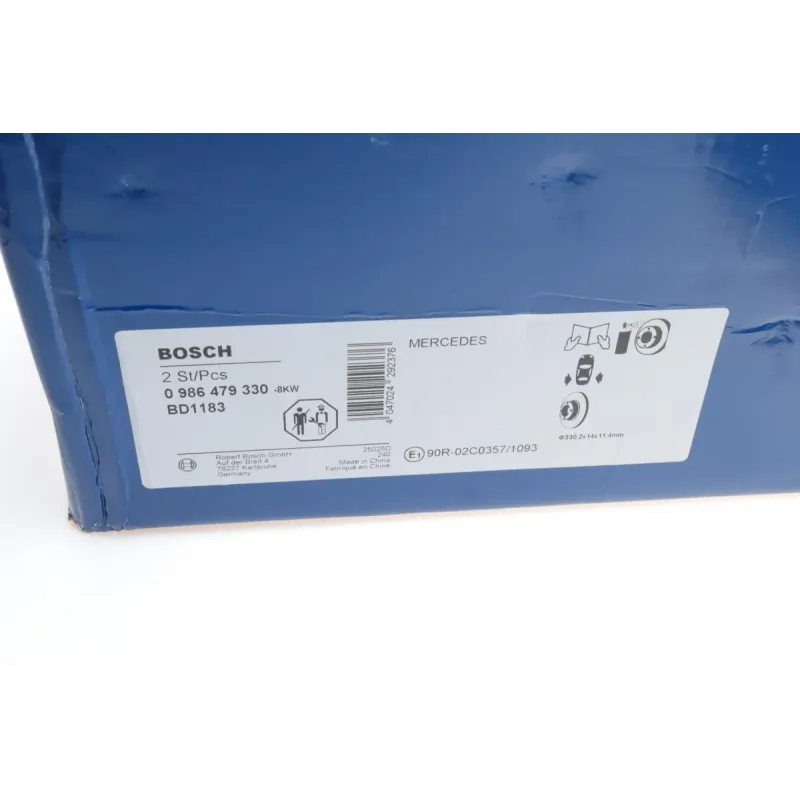 Диск гальмівний задній BOSCH 0 986 479 330 для Mercedes-Benz M-Class W164 2005-2011, 330x14 мм