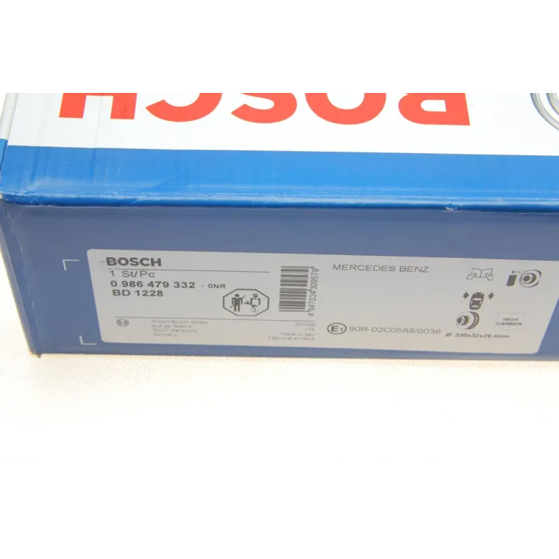 Диск гальмівний передній BOSCH 0 986 479 332 для Mercedes-Benz E-Class W211, GLK-Class X204 (330x32 мм)