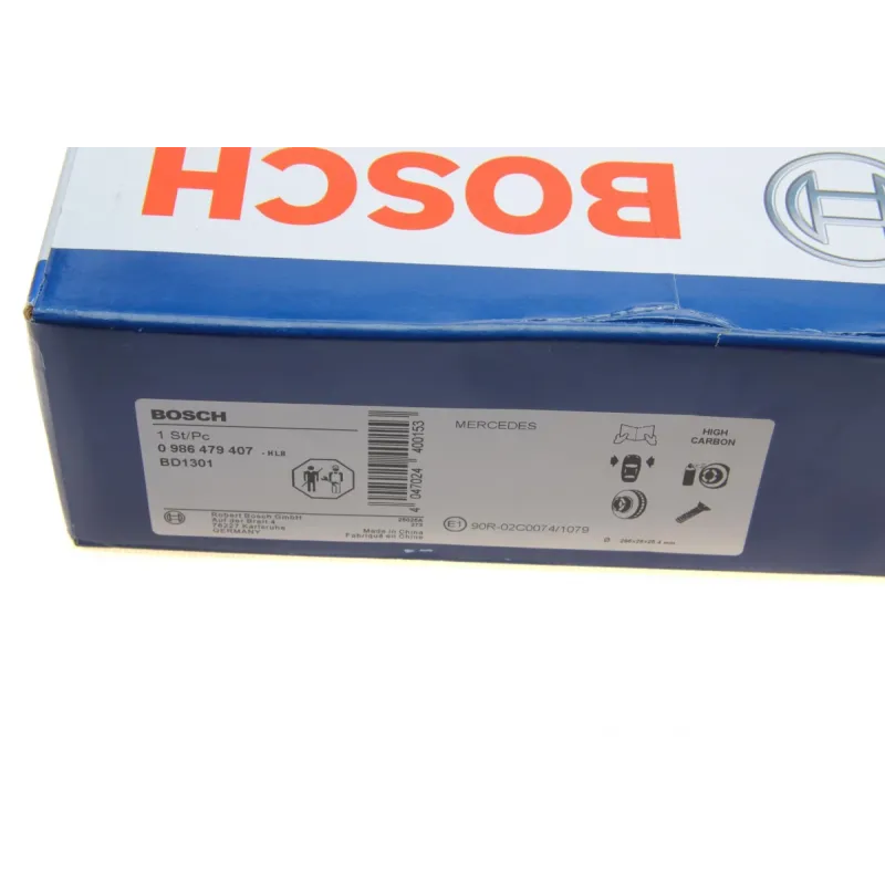 Диск гальмівний передній BOSCH 0 986 479 407 для Mercedes-Benz C-Class W204/E-Class W212 295x28 мм
