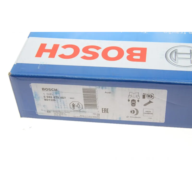 Диск гальмівний передній BOSCH 0 986 479 467 для Audi A4/A5 (314x25 мм, вентильований)
