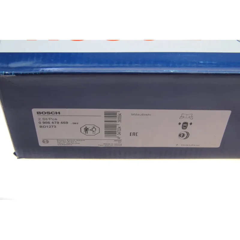 Диск гальмівний передній BOSCH 0 986 479 469 для Mitsubishi Pajero L200 1990-2007, 314x24 мм