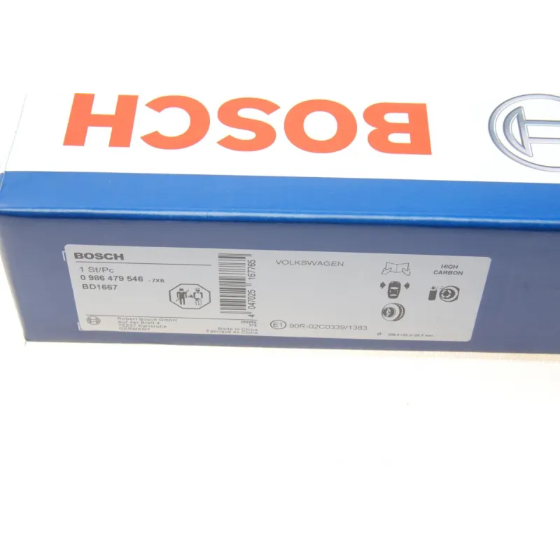 Диск гальмівний передній BOSCH 0 986 479 546 для Volkswagen T5 T6 2009-2015, 340x32.5 мм