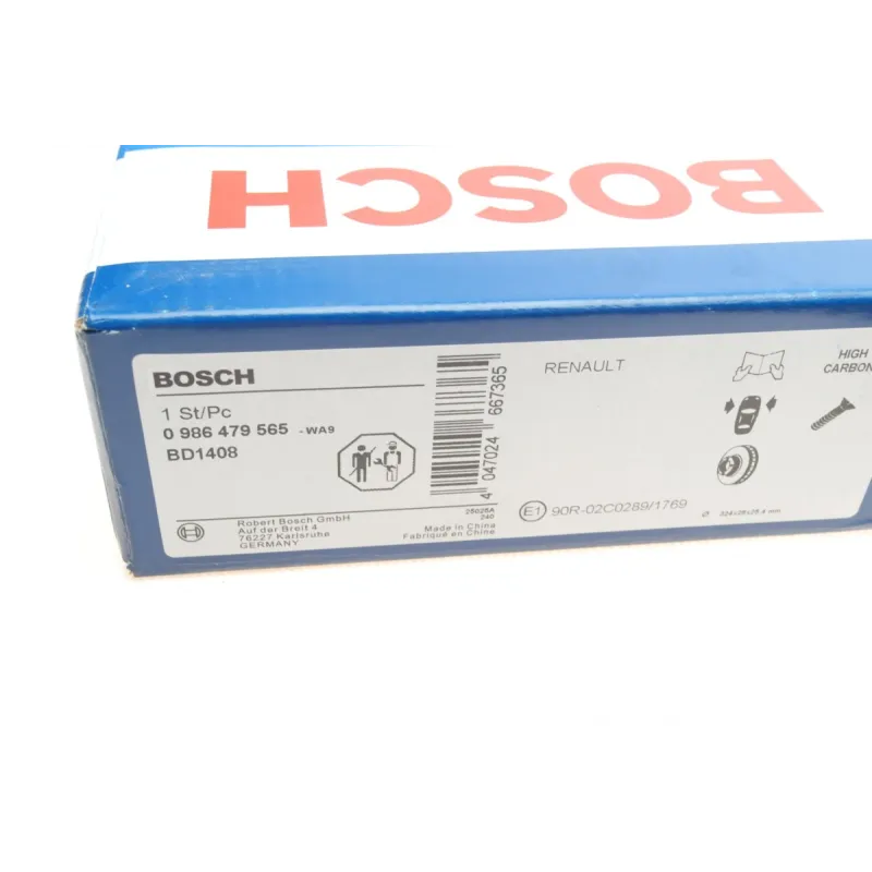 Диск гальмівний передній BOSCH 0 986 479 565 для Renault Espace IV, Vel Satis 324x28 мм